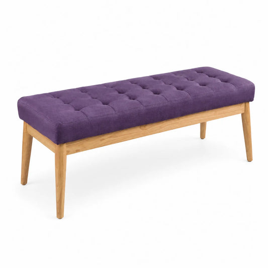 Polsterbank Lila Eichenholzbeine 120cm