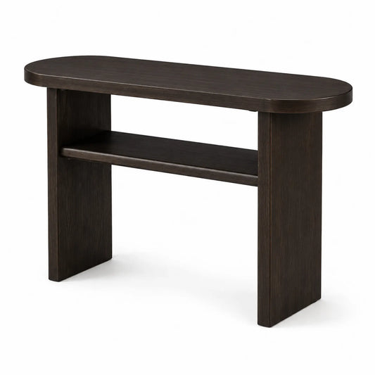 Konsolentisch Holz Dunkelbraun 120x30x80 cm