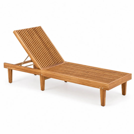 Verstellbare Gartenliege aus Teakholz